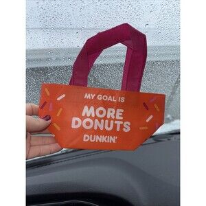 Dunkin Mini Tote Bag Orange Limited Edition Rare Dunkin Donuts coffee promo